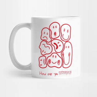 Red Faces Front Mug